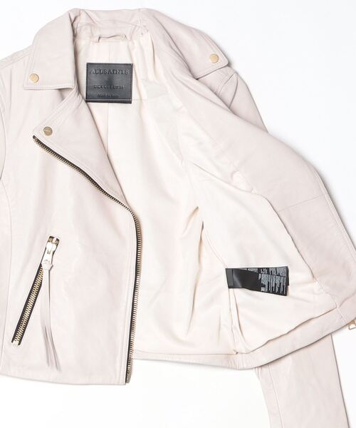 ALLSAINTS(オールセインツ)の「ALLSAINTS DALBY BIKER(ライダースジャケット・レディース・アイボリー・8/6)」の8枚目の写真