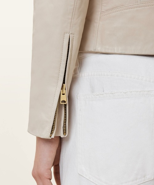 ALLSAINTS(オールセインツ)の「ALLSAINTS DALBY BIKER(ライダースジャケット・レディース・アイボリー・8/6)」の5枚目の写真