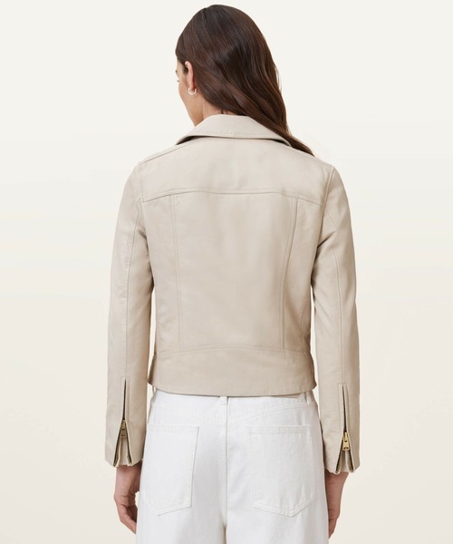 ALLSAINTS(オールセインツ)の「ALLSAINTS DALBY BIKER(ライダースジャケット・レディース・アイボリー・8/6)」の6枚目の写真