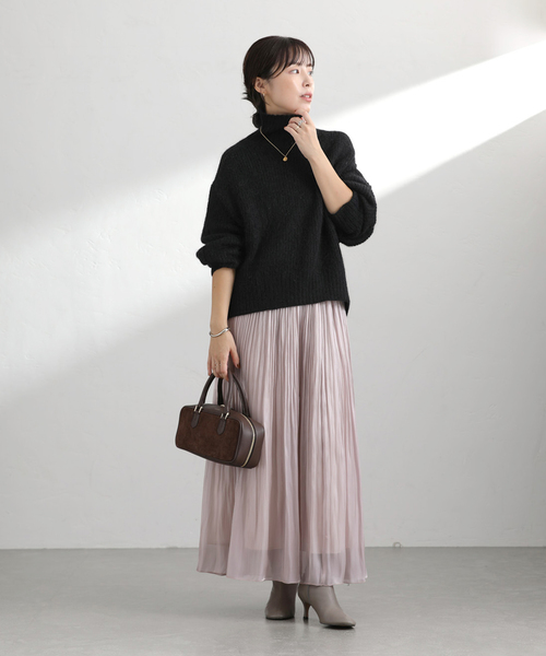 La TOTALITE（ラトータリテ）の「モヘア混タートルプルオーバー（ニット/セーター・レディース・ブラック/ピンク/レッド・FREE）」の12枚目の写真