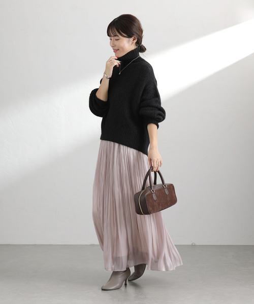 La TOTALITE（ラトータリテ）の「モヘア混タートルプルオーバー（ニット/セーター・レディース・ブラック/ピンク/レッド・FREE）」の14枚目の写真