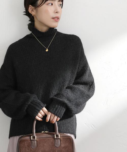 La TOTALITE（ラトータリテ）の「モヘア混タートルプルオーバー（ニット/セーター・レディース・ブラック/ピンク/レッド・FREE）」の15枚目の写真