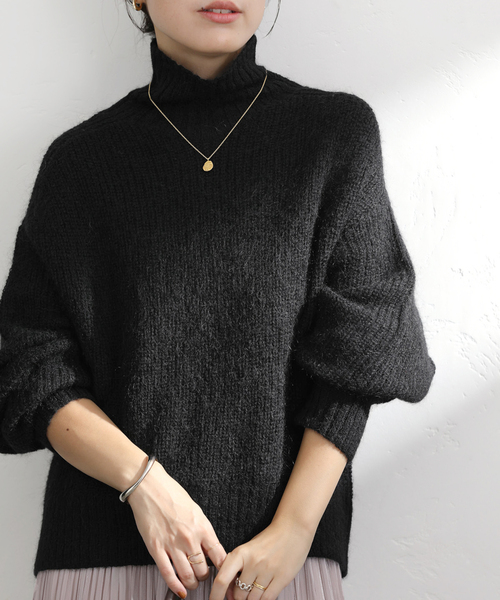 La TOTALITE（ラトータリテ）の「モヘア混タートルプルオーバー（ニット/セーター・レディース・ブラック/ピンク/レッド・FREE）」の17枚目の写真