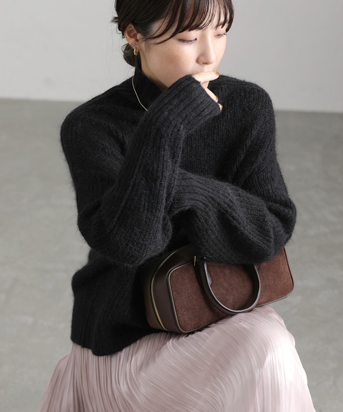 La TOTALITE（ラトータリテ）の「モヘア混タートルプルオーバー（ニット/セーター・レディース・ブラック/ピンク/レッド・FREE）」の18枚目の写真