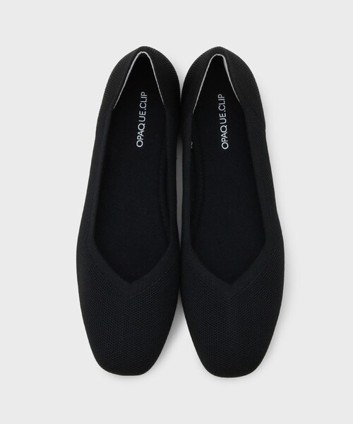 OPAQUE.CLIP（オペークドットクリップ）の「【抗菌防臭／軽量／洗濯機OK】スクエアトゥニットパンプス（その他シューズ・レディース・ブラック・03/02/01）」の6枚目の写真