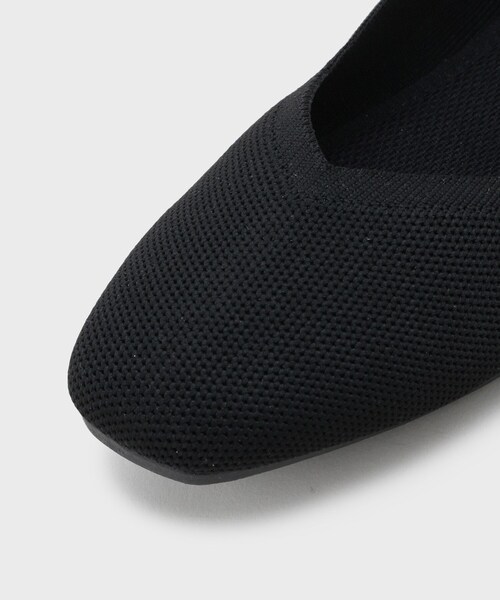 OPAQUE.CLIP（オペークドットクリップ）の「【抗菌防臭／軽量／洗濯機OK】スクエアトゥニットパンプス（その他シューズ・レディース・ブラック・03/02/01）」の8枚目の写真