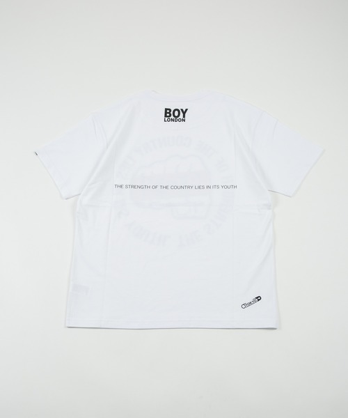BOY LONDON（ボーイロンドン）の「【BOY LONDON】KNUCKLE LOGO TEE（Tシャツ/カットソー・メンズ・ホワイト・X-LARGE/LARGE/MEDIUM/SMALL）」の2枚目の写真