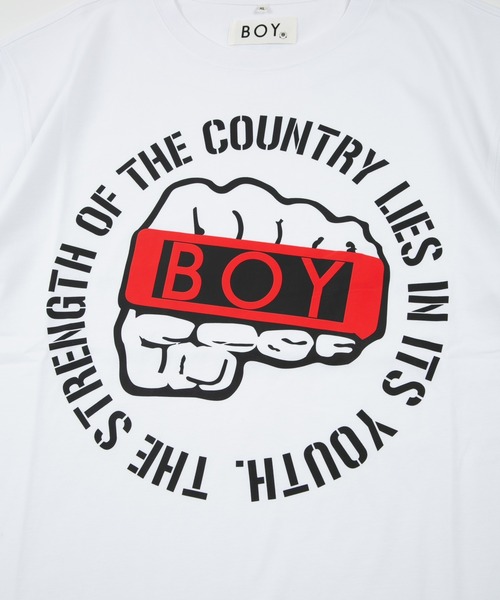 BOY LONDON（ボーイロンドン）の「【BOY LONDON】KNUCKLE LOGO TEE（Tシャツ/カットソー・メンズ・ホワイト・X-LARGE/LARGE/MEDIUM/SMALL）」の4枚目の写真