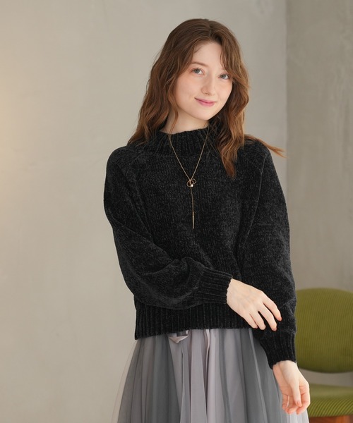 hyeon ペタルニット セーター 黒 ALLSAINTS（オールセインツ） セーター ニット SCRIPTURE GOTHIC