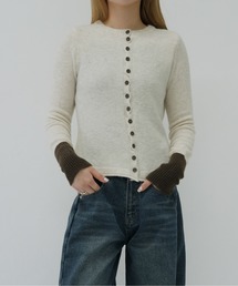 Enewd nina | バイカラー ニット　カーディガン(カーディガン/ボレロ)