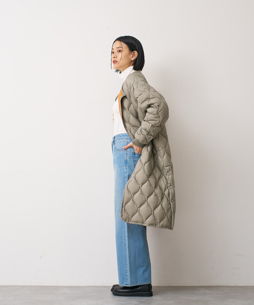 TAION(タイオン)の「【TAION】 オーバーサイズ ダウン ロングジャケット(ダウンジャケット/コート・レディース・ブラック/モスグリーン・S)」の5枚目の写真