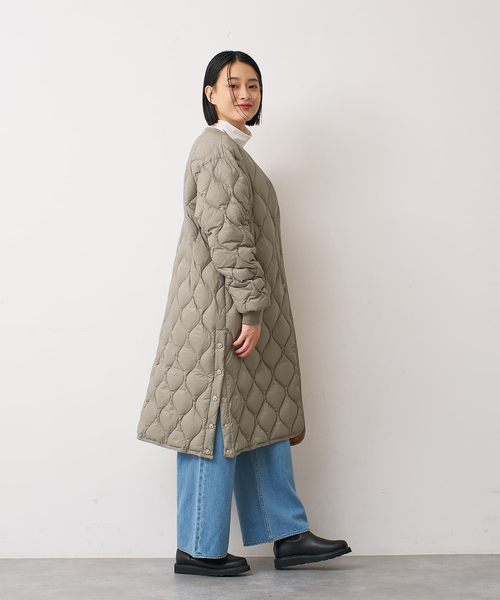 TAION(タイオン)の「【TAION】 オーバーサイズ ダウン ロングジャケット(ダウンジャケット/コート・レディース・ブラック/モスグリーン・S)」の7枚目の写真