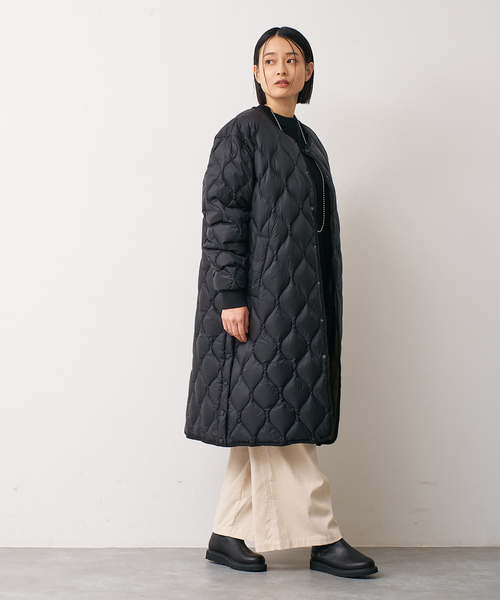 TAION(タイオン)の「【TAION】 オーバーサイズ ダウン ロングジャケット(ダウンジャケット/コート・レディース・ブラック/モスグリーン・S)」の9枚目の写真