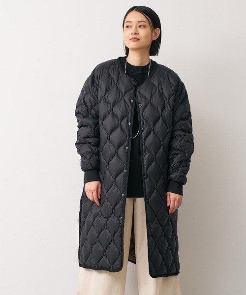 TAION(タイオン)の「【TAION】 オーバーサイズ ダウン ロングジャケット(ダウンジャケット/コート・レディース・ブラック/モスグリーン・S)」の1枚目の写真