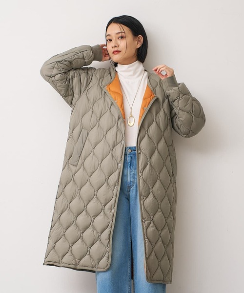 TAION(タイオン)の「【TAION】 オーバーサイズ ダウン ロングジャケット(ダウンジャケット/コート・レディース・ブラック/モスグリーン・S)」の21枚目の写真