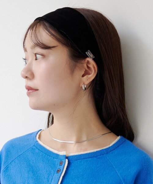 Kastane（カスタネ）の「【fiw.】ベロアヘアバンド（ヘアバンド・レディース・ブラウン/ブラック・FREE）」の6枚目の写真