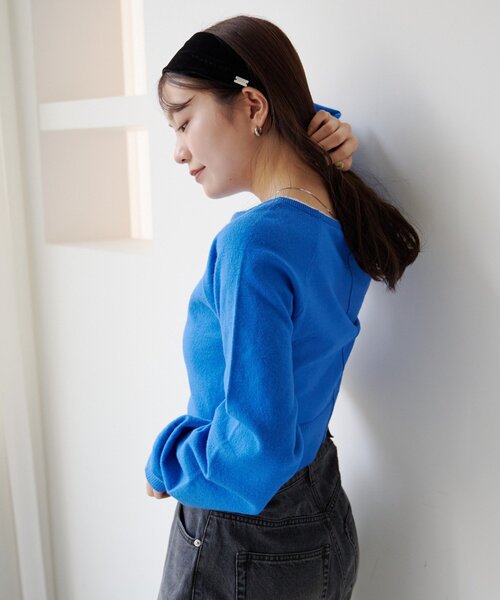 Kastane（カスタネ）の「【fiw.】ベロアヘアバンド（ヘアバンド・レディース・ブラウン/ブラック・FREE）」の8枚目の写真