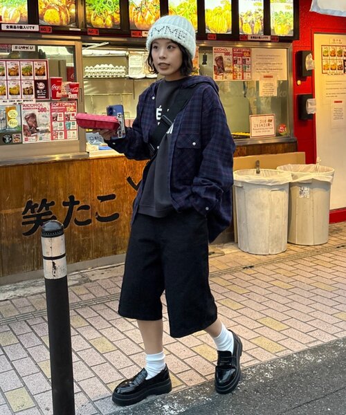 CIAOPANIC TYPY（チャオパニックティピー）の「【UNISEX】刺繍ロゴニットキャップ（ニットキャップ/ビーニー・レディース・グレー/ブルー/ホワイト/ブラウン・ONE SIZE）」の7枚目の写真