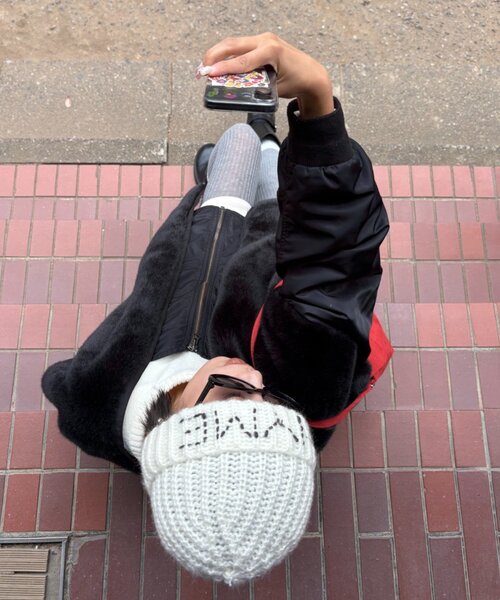 CIAOPANIC TYPY（チャオパニックティピー）の「【UNISEX】刺繍ロゴニットキャップ（ニットキャップ/ビーニー・レディース・グレー/ブルー/ホワイト/ブラウン・ONE SIZE）」の12枚目の写真