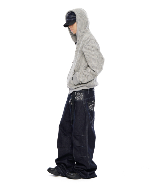 AAKAM（アーカム）の「Bokashi Knit Zip-Up Hoodie (Gray)（パーカー・レディース・その他・1/2）」の7枚目の写真