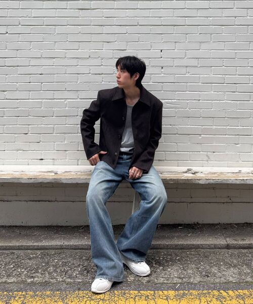 DNSR(ディーエヌエスアール)の「ウールクロップブルゾンブラウン(ブルゾン・メンズ・その他・LARGE/X-LARGE/MEDIUM)」の3枚目の写真