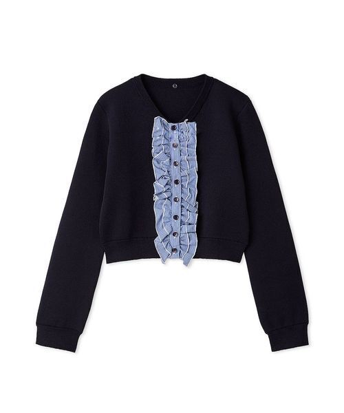 SNIDEL（スナイデル）の「フリルニットカーディガン（カーディガン/ボレロ・レディース・ネイビー/アイボリー/ブラック・F）」の15枚目の写真