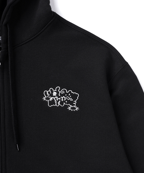 GAKKAI UNIONS(ガッカイユニオンズ)の「ウェルカムホーム刺繍フードジップアップブラック(パーカー・レディース・その他・MEDIUM/LARGE/SMALL)」の5枚目の写真