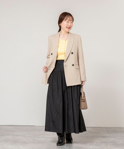 NOLLEY’S Sophi（ノーリーズソフィ）の「ウォッシャブルメモリータフタロングスカート（スカート・レディース・オフホワイト/ブラック・36/38）」の13枚目の写真