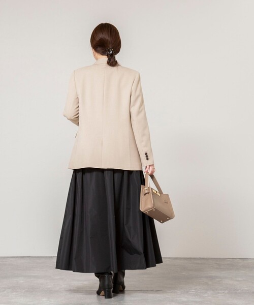 NOLLEY’S Sophi（ノーリーズソフィ）の「ウォッシャブルメモリータフタロングスカート（スカート・レディース・オフホワイト/ブラック・36/38）」の15枚目の写真