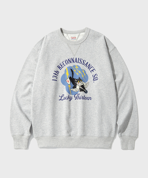 MIL SERIES SWEAT(LUCKY THIRTEEN)_3%MELANGE GRAY