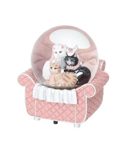 セール】スノードーム キャット ソファ L ピンク（インテリア雑貨