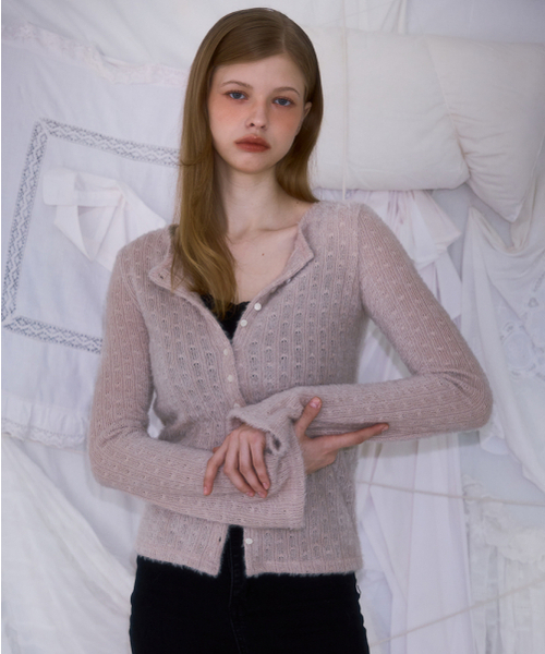 ROSEFRANTZ（ロゼフランツ）の「Hairy Slim Fur Cardigan [Light Beige]（カーディガン/ボレロ・レディース・オートミール・OS）」の6枚目の写真