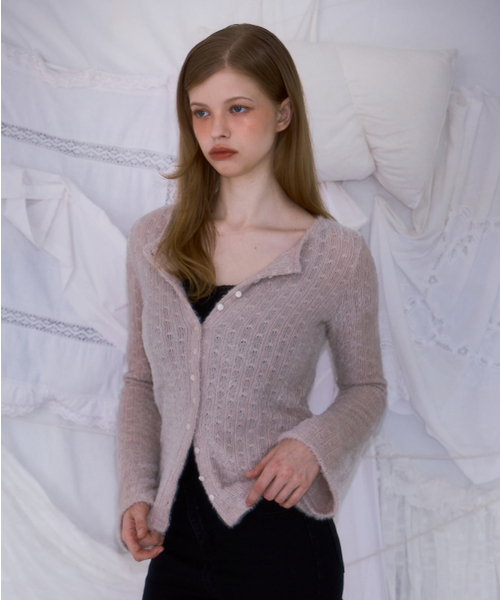 ROSEFRANTZ（ロゼフランツ）の「Hairy Slim Fur Cardigan [Light Beige]（カーディガン/ボレロ・レディース・オートミール・OS）」の7枚目の写真