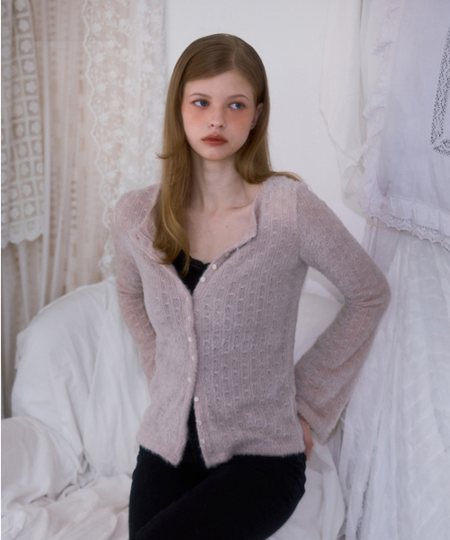 ROSEFRANTZ（ロゼフランツ）の「Hairy Slim Fur Cardigan [Light Beige]（カーディガン/ボレロ・レディース・オートミール・OS）」の9枚目の写真