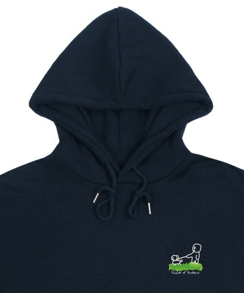 GRAVER（グレーバー）の「[UNISEX]ヒューマンパピーワークフードパーカー_ネイビー（パーカー・レディース・ネイビー・LARGE/X-LARGE/SMALL/MEDIUM）」の3枚目の写真