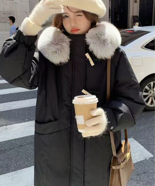 セール】【新作】毛付き厚手ダウンジャケット（ダウンジャケット