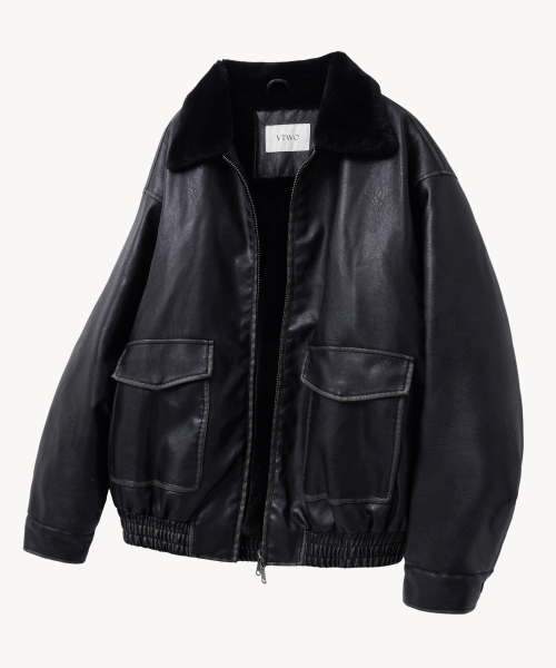 Faded Fake Mouton Jacket/フェイディドフェイクムートンジャケット