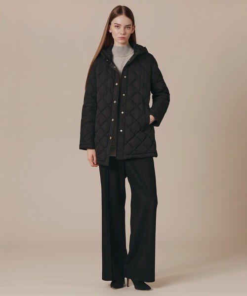 MACKINTOSH LONDON（マッキントッシュ ロンドン）の「【WEB・一部店舗限定】【CHRYSTON/クリストン】ライトタフタダウンコート（ダウンジャケット/コート・レディース・ブラック/ベージュ・38/40）」の3枚目の写真