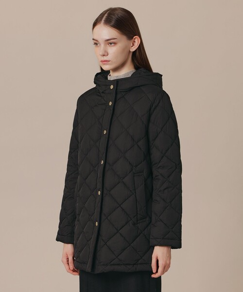 MACKINTOSH LONDON（マッキントッシュ ロンドン）の「【WEB・一部店舗限定】【CHRYSTON/クリストン】ライトタフタダウンコート（ダウンジャケット/コート・レディース・ブラック/ベージュ・38/40）」の6枚目の写真