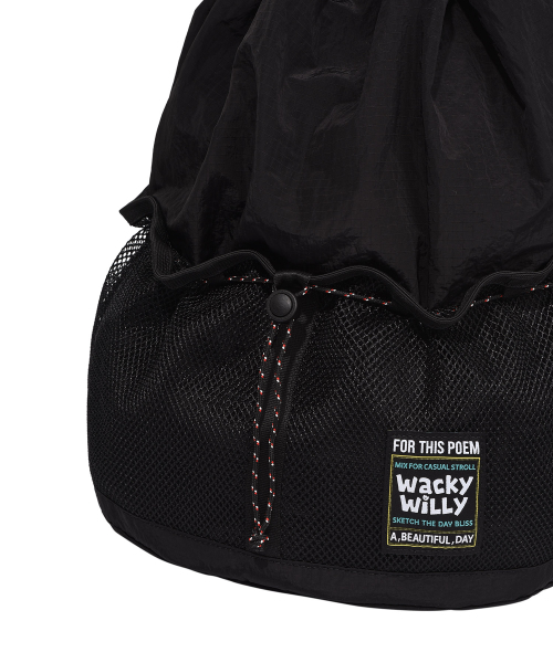 Wacky WiLLy(ワッキーウィリー)の「ストリングドロウバックパックブラック(バックパック/リュック・レディース・その他・F)」の7枚目の写真