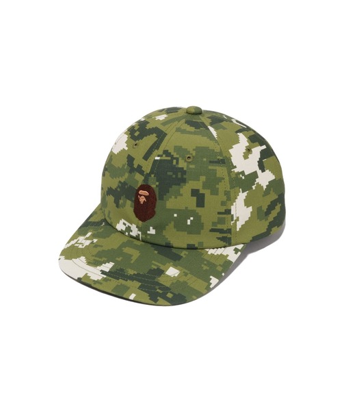 A BATHING APE（アベイシングエイプ）の「MULTI PIXEL CAMO CAP（キャップ・メンズ・ブラック/グリーン・FREE）」の3枚目の写真