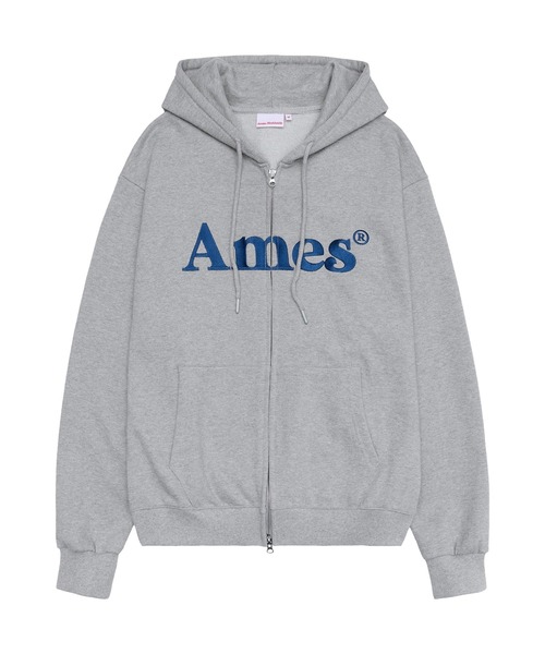 AMESWORLDWIDE(アメスワールドワイド)の「【UNISEX】AMES WORLDWIDE /ベーシックロゴジップフーディー(パーカー・レディース・ブラック/グレー/クリーム/チャコール/ネイビー・SMALL/MEDIUM/LARGE)」の14枚目の写真