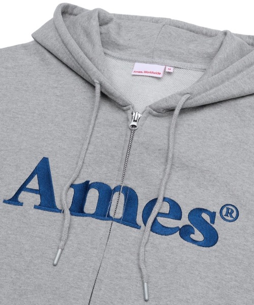 AMESWORLDWIDE(アメスワールドワイド)の「【UNISEX】AMES WORLDWIDE /ベーシックロゴジップフーディー(パーカー・レディース・ブラック/グレー/クリーム/チャコール/ネイビー・SMALL/MEDIUM/LARGE)」の16枚目の写真