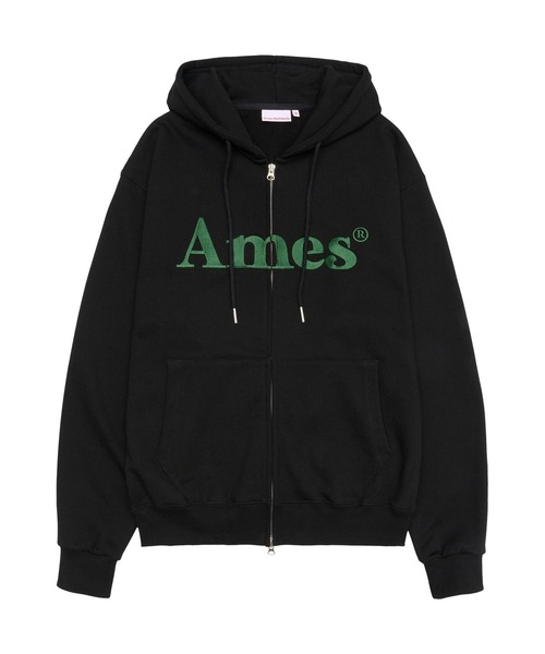 AMESWORLDWIDE(アメスワールドワイド)の「【UNISEX】AMES WORLDWIDE /ベーシックロゴジップフーディー(パーカー・レディース・ブラック/グレー/クリーム/チャコール/ネイビー・SMALL/MEDIUM/LARGE)」の21枚目の写真