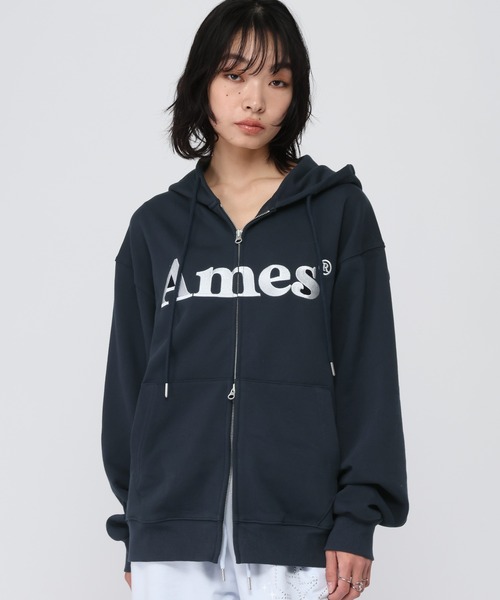 UNISEX】AMES WORLDWIDE ／ベーシックロゴジップフーディー（パーカー