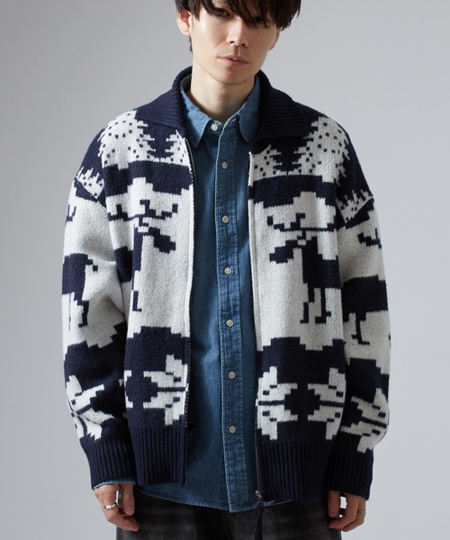 セール】ノルディック柄 カウチンニット セーター（カーディガン