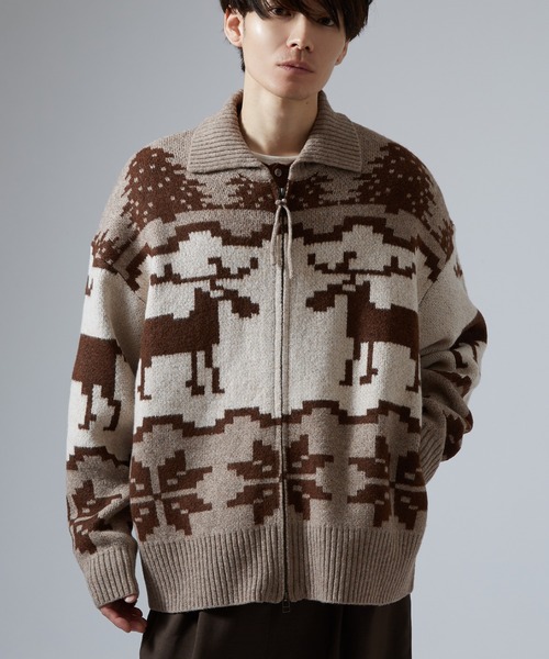 improves(インプローブス)の「ノルディック柄 カウチンニット セーター(カーディガン/ボレロ・メンズ・グレー/ネイビー/ブラウン・MEDIUM/LARGE/X-LARGE)」の10枚目の写真