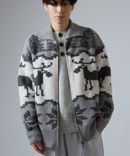 【専用品】渋谷バックドロップ別注 フットボール柄 カウチンセーター 専用品】渋谷バックドロップ別注 フットボール柄 カウチンセーター