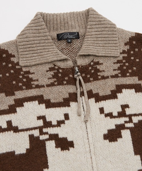 improves(インプローブス)の「ノルディック柄 カウチンニット セーター(カーディガン/ボレロ・メンズ・グレー/ネイビー/ブラウン・MEDIUM/LARGE/X-LARGE)」の21枚目の写真