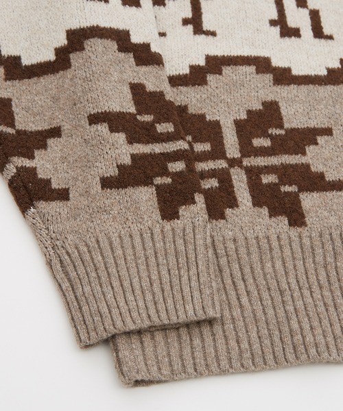 セール】ノルディック柄 カウチンニット セーター（カーディガン